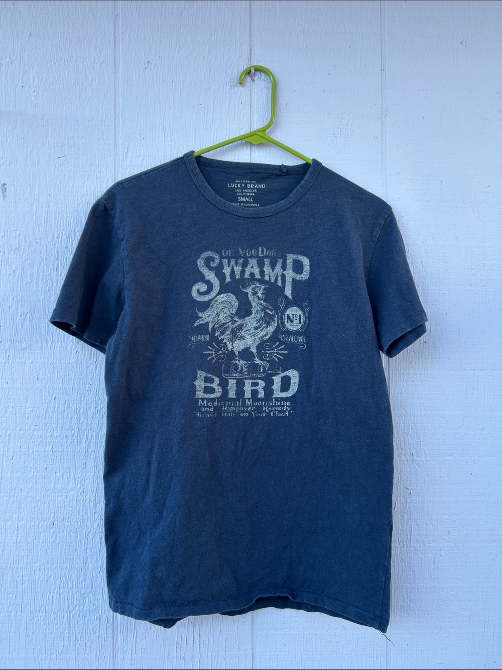 Lucky Brand Navy “Swamp Bird” Rooster Graphic Tee